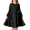 Black, variant on Arshiner Girls Dress Fall Boho Long Sleeve Shirred Smocked Tiered Party Dresses with Pockets