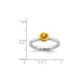 thumbnail image 4 of Gem & Harmony 2/5 Carat (Ctw) Citrine Ring in Sterling Silver with Gold Accent for Women, 4 of 5