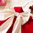 thumbnail image 6 of ITSAME Dress for Girls, Round Neck Cute Bow Sleeveless Kids Fashion Ruffled Princess Dress Red 3-4T, 6 of 9