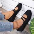 thumbnail image 5 of YOUYEDIAN Mary Jane Shoes Women Comfortable Slip on Non Slip Ballet Flats Shoes Spring Business Wide Closed Toe Low Heels Walking Shoes (Black), 5 of 6
