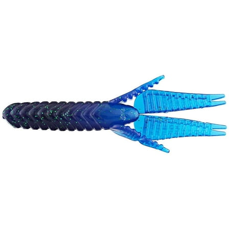 Gambler Why Not 4 1/2 inch Soft Plastic Creature 7 pack (June Bug Blue Tip)