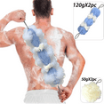 thumbnail image 3 of CasaVibe Loofah Set 4-Piece - 2x120g 3-Segment Loofah Bath Sponge Body Scrubbers + 2x50g Soft Sponge, PET Mesh for Rich Lathering & Gentle Exfoliating, 3 of 5