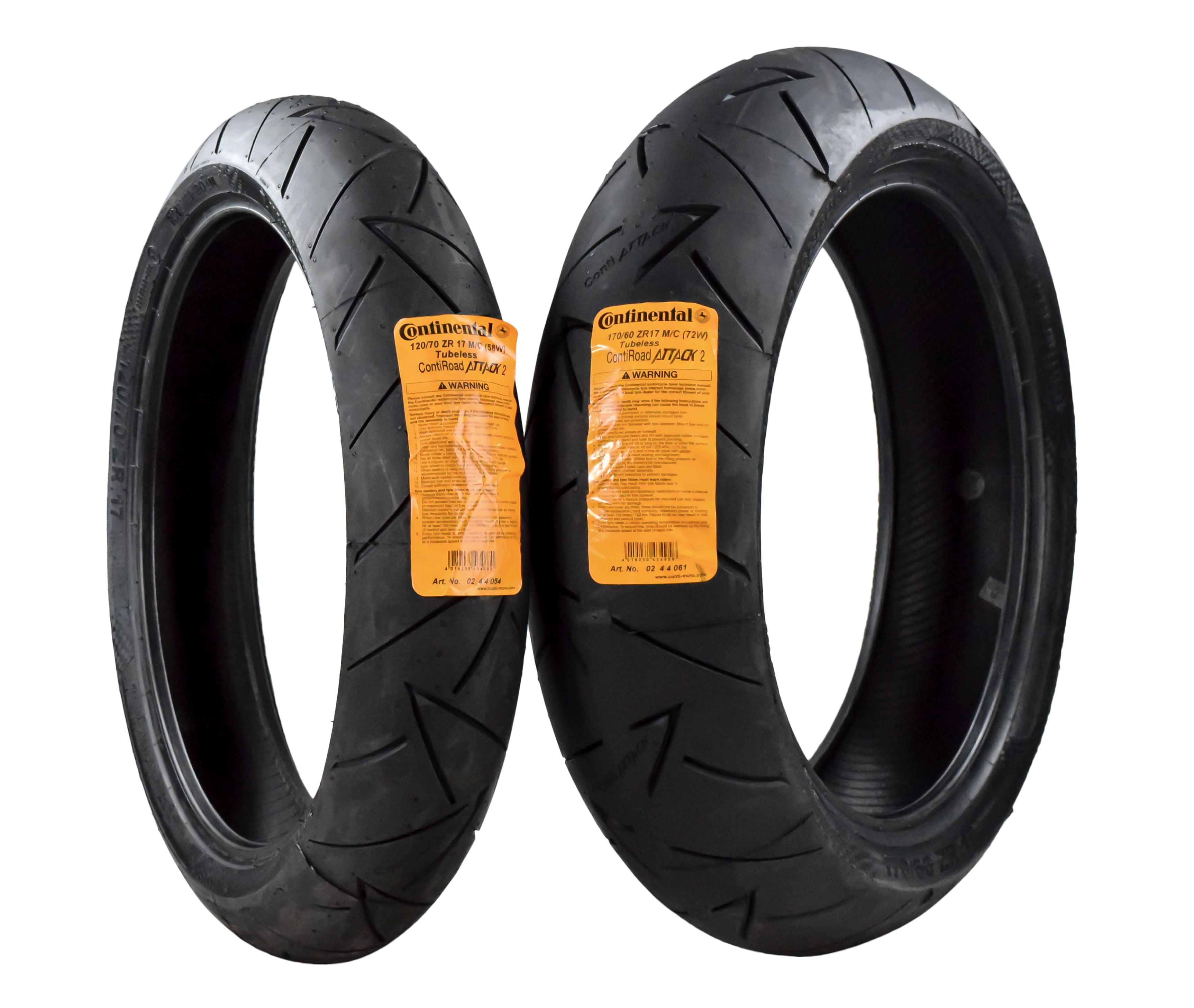 Continental Road Attack 2 120/70ZR17 Front 170/60ZR17 Rear Motorcycle