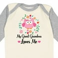 thumbnail image 4 of Inktastic My Great Grandma Loves Me Owl Girls Long Sleeve Baby Bodysuit, 4 of 5