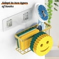 thumbnail image 3 of Sponge Holder Smiley Face, Sink Organizer , Designed for Sponge, Soap, Dish Brush, Scrubber - Black, 3 of 7
