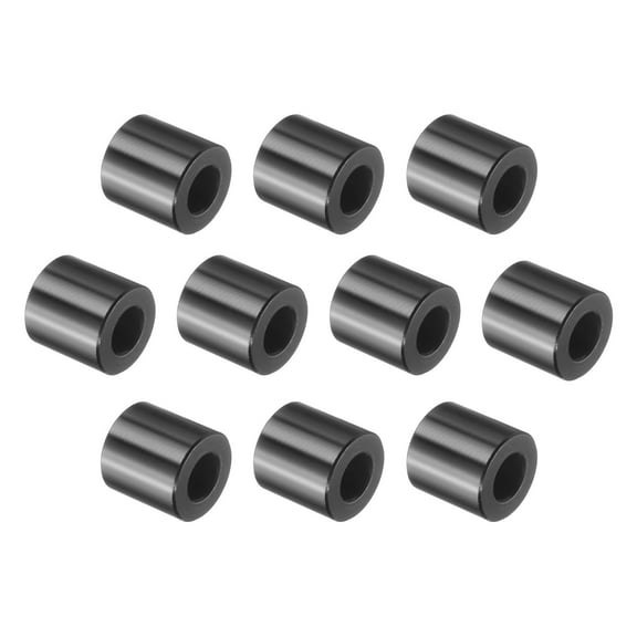 Uxcell 10 Pcs Aluminum Spacer, 5/16" Bore x 5/8" OD x 5/8" Length Black Round Spacer Unthreaded Standoff Bushing Plain Finish Metal Spacers