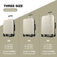 thumbnail image 7 of Travelhouse 3 Piece Hardshell Luggage Set Hardside Lightweight Suitcase with Lock Spinner Wheels and 2 Packing Cubes.(White), 7 of 7
