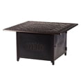 thumbnail image 5 of Aluminum 42-in Square Patio Fire Table Set with Swivel Rocking Chairs, 5 of 12