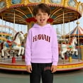 thumbnail image 2 of GobdXE Kids 2 Piece Tracksuit Hawaii Print Hooded Sweatshirt Jogger Pants Boys Girls Casual Outfit Set Light Purple,7-8 Years, 2 of 5