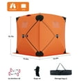 thumbnail image 5 of Tuekys 3-Layer 6-7 Person Shelter Large Pop-Up Portable Hub-Style Ice Fishing Shelter - Thermal Ice Fishing Shanty with Insulated Layer, 5 of 8