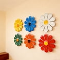 thumbnail image 5 of Colorful Metal Sunflower Wall Decor Set Of 6 Multicolored Flower Wall Art For Home Garden Patio Bathroom Decor, 5 of 7