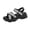 Black, variant on Sandals for Women Wedge Thick Sole Sandals Women Gladiator Open Toe Summer Women's Trendy Solid Color Women Footwear Comfortable Ankle Strap Walking Beach Shoes Black 6.5