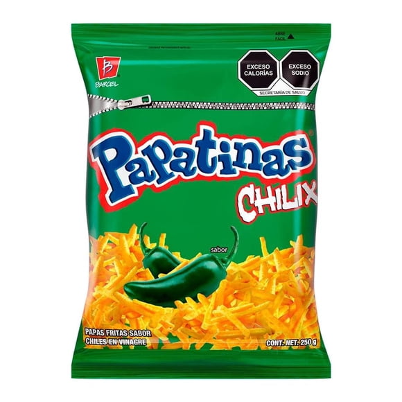 Papas fritas Barcel Papatinas Chilix sabor chiles en vinagre 250 g