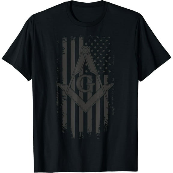 Masonic American Flag Square and Compass - Freemason T-Shirt T-Shirt mens t shirt，black，women，funny，misfits，men，journey