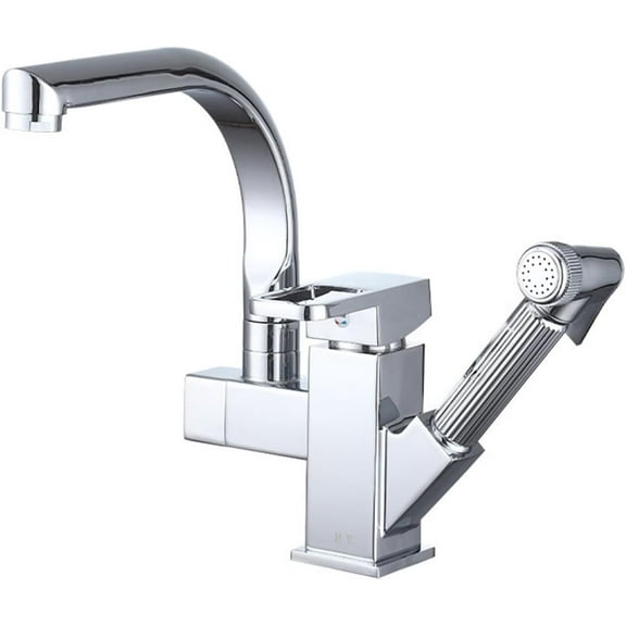 Kitchen Sink Pull-Out Telescopic Faucet Multi-Purpose Pressurized Spray Gun Single Hole Cold and Hot Water Mixing Faucet