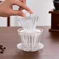 thumbnail image 3 of Basket Coffee Dripper Crystal Eye Pour Over Coffee Filter 1-2 People Acrylic Coffee Filter Cup Filter Papers Press Flat Bottom, 3 of 9