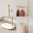 thumbnail image 4 of Gold Clothing Rack With Shelves, Gold Coat Rack Freestanding with Marble Base, Coat Hanger Hat Tree Standing Clothes Racks for Boutique, Bedroom, 4 of 6