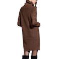 thumbnail image 3 of Fashnice Robe Chandail pour Femmes, Mini Robe à Enfiler, Col Roulé, Chaude, Camel 3TG, 3 of 4