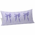 thumbnail image 2 of Purple Bow Body Pillow Covers 20"x54", Cute Bowknot Simple Pure Color Soft Brushed Microfiber Breathable Throw Pillow Covers, Pillowcase with Zipper for Couch Sofa Bedroom Living Room, 2 of 9