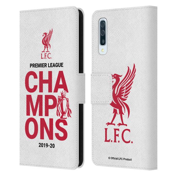 Head Case Designs Officially Licensed Liverpool Football Club 2020 Champions White Typography Leather Book Wallet Case Cover Compatible With Samsung Samsung Galaxy A50/A30s (2019)