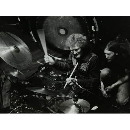 Drummer Ginger Baker Performing at the Forum Theatre, Hatfield, Hertfordshire, 1980 Print Wall Art By Denis