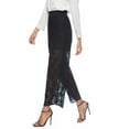 thumbnail image 4 of Pincandy Women's High Waist Lace Wide Leg Casual Pants, Loose Fit, Elastic Waistband, Daily & Party Wear, 4 of 5