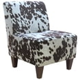 thumbnail image 2 of Fox Hill Trading Penelope Armless Slipper Chair, Black Cowhide, 2 of 2