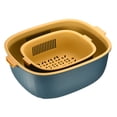 thumbnail image 1 of Unique Bargains Kitchen Colander Food Strainer Bowl Sets 2PCS, Multifunction Plastic Washing Bowl and Strainer-Blue, 1 of 6