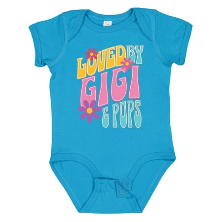 

Inktastic Gigi and Pops Love Me Granddaughter Gift Baby Girl Bodysuit