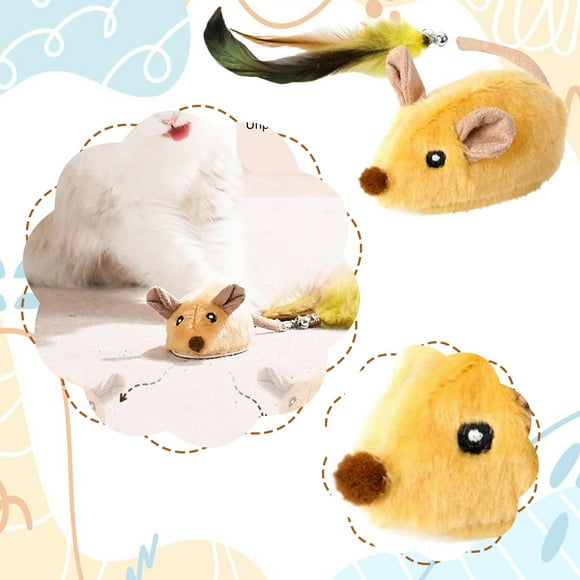 Mouse Doll, Stuffed Animals, Plush Toys, Plushies, Cute Stuff, Cat Simulation Toy To Boredom, Sound, Plush, Intelligent, Electric, Small Mouse, Automatic, Cat