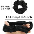 thumbnail image 2 of 2 PCS Hair Scrunchies, Black Color Satin Silk Stretchy Solid Color Hairbands For Thick Hair Curly Hair Thin Hair Sleeping Traceless Frizz Prevention Girls Women Use, 2 of 7
