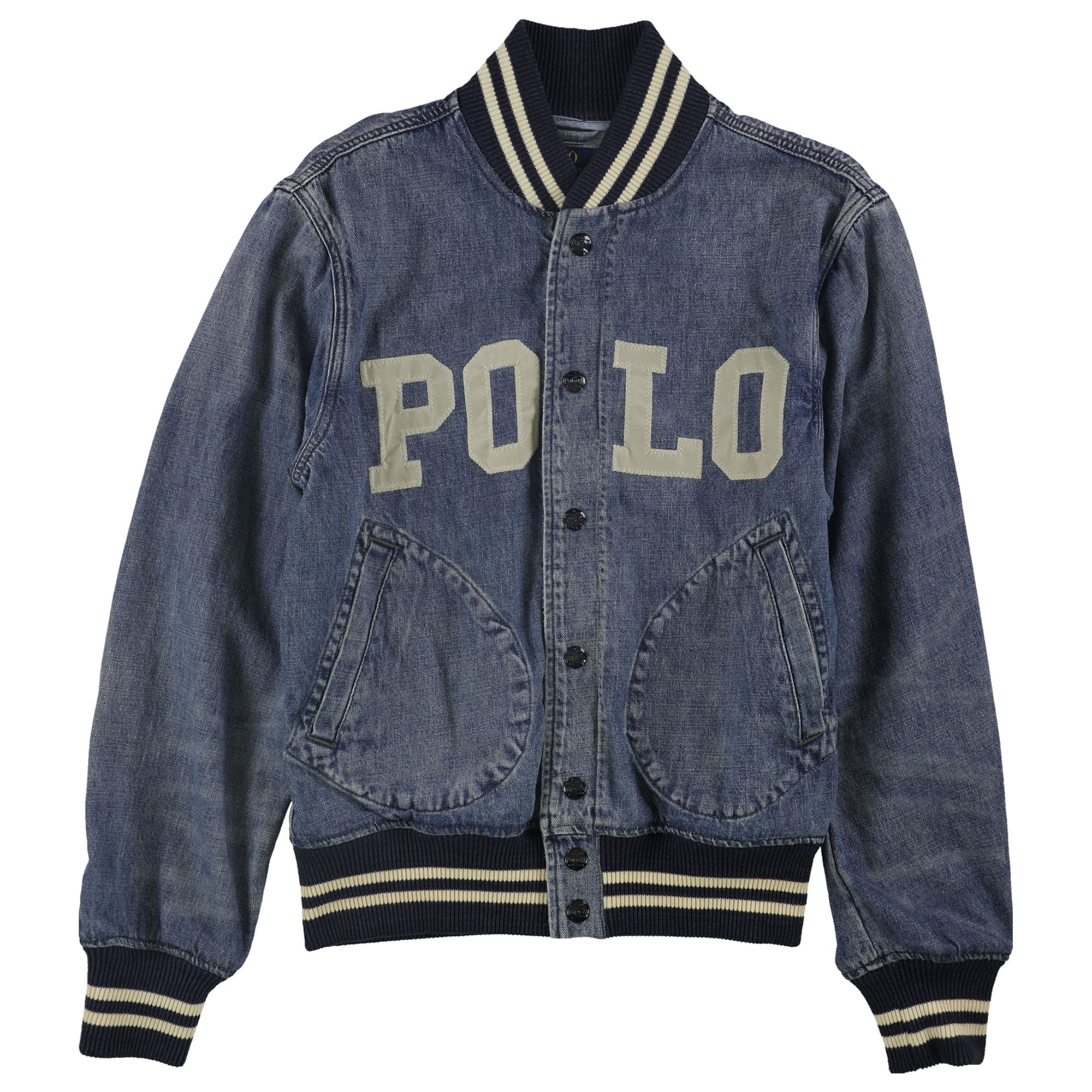 polo ralph lauren varsity denim jacket