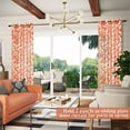 thumbnail image 5 of Rust Burnt Orange Curtains 2 Panels 84 Inch Length for Living Room,Decorative Leaf Boho Sheer Rustic Curtain Sets for Window Bedroom, 5 of 9