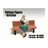 Sitting Kirstan Figurine, American Diorama 23926 - 1/24 Scale Collectible Hobby Accessory