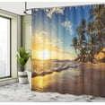 thumbnail image 4 of Ambesonne Colorful Shower Curtain, Exotic Beach Sunset, 69"Wx75"L, Multicolor, 4 of 4