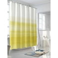 thumbnail image 3 of Yellow White Shower Curtain, Abstract Modern Brush Strokes Bathroom Decor Curtains Set with Hooks, Waterproof Fabric Home Accessories， 66 X 72 Inch Long, 3 of 6