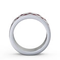 thumbnail image 3 of 1.20 Ct Round Cut Ruby Gemstone Real Diamond Stunning Eternity Band for Ladies 14K White Gold Size 8.5, 3 of 7