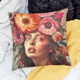 thumbnail image 2 of BANET Pillow Covers Square Pillow Cushion Cases , Pillow Cases Decorative Head Woman Pillowcase for Sofa Couch Car Throw Pillow Covers 12x12in, 2 of 5