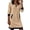 Khaki#6, variant on Bpmpbo Women’s Polo Short Sleeve Dresses Solid Color V Neck Summer Tennis Golf Mini Shirt Dress with Pockets Casual Vacation Short Dresses