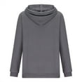 thumbnail image 5 of Women's Hoodies Sweatshirts Long Sleeve Solid Fleece Warm Trendy Tops Pullovers Gray,M, 5 of 6