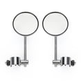 thumbnail image 3 of Universal Cafe Racer Short Stem Chrome Clamp on 3" Round Mirror 7/8"- 1" Bar, 3 of 7
