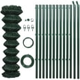 thumbnail image 2 of vidaXL Chain Link Fence Privacy Screen Mesh Shade Fence Gate with Posts Steel, 2 of 8