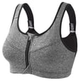 thumbnail image 3 of Sujetador deportivo de talla grande con cremallera y sin aros de acero para yoga, fitness, a prueba de golpes, ropa interior sin costuras para mujer, hermoso chaleco, 3 of 5