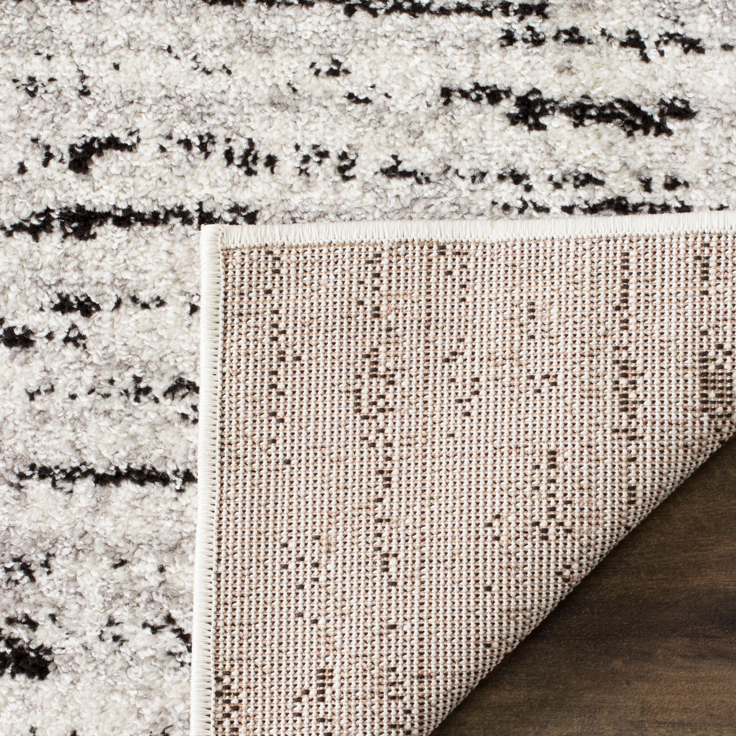 SAFAVIEH Adirondack Linnette Abstract Runner Rug, Ivory/Silver, 2'6" x 10'