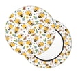 thumbnail image 2 of Bingfone 14 Inch Padded Round Bar Stool Cover Cushion With Elastic Fabric Round Chair Seat - Bee And Flowers, 2 of 7