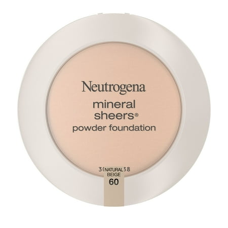 Neutrogena Mineral Sheers Powder Foundation, Natural Beige 60, 0.34 oz