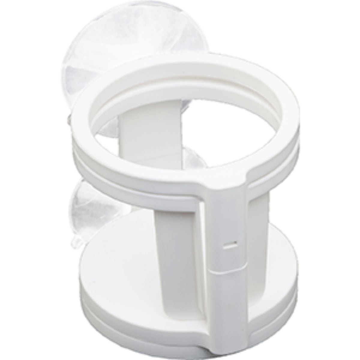 7" White Single or Dual Drink Holder with Suction Cups