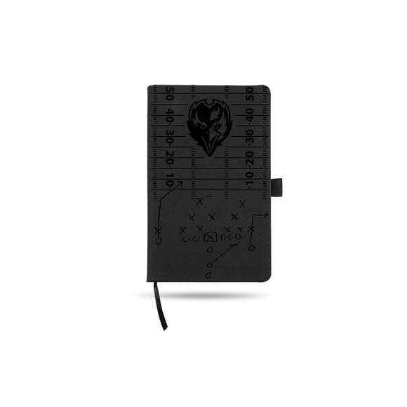Baltimore Ravens Laser Engraved Black Notepad With Elastic Band