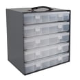 thumbnail image 3 of Durham 291-95 13.25 x 13.5 x 9. 13 in. Prime Cold Rolled Steel Rack for 5 Large Plastic Compartment Boxes, Gray, 3 of 3