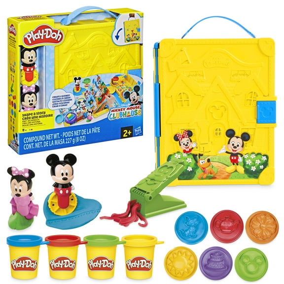 Play-Doh Disney Junior Shape a Story Portable Storage Playset, Kids Arts & Crafts, Boys and Girls, 2 